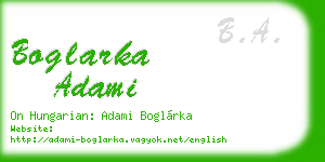 boglarka adami business card